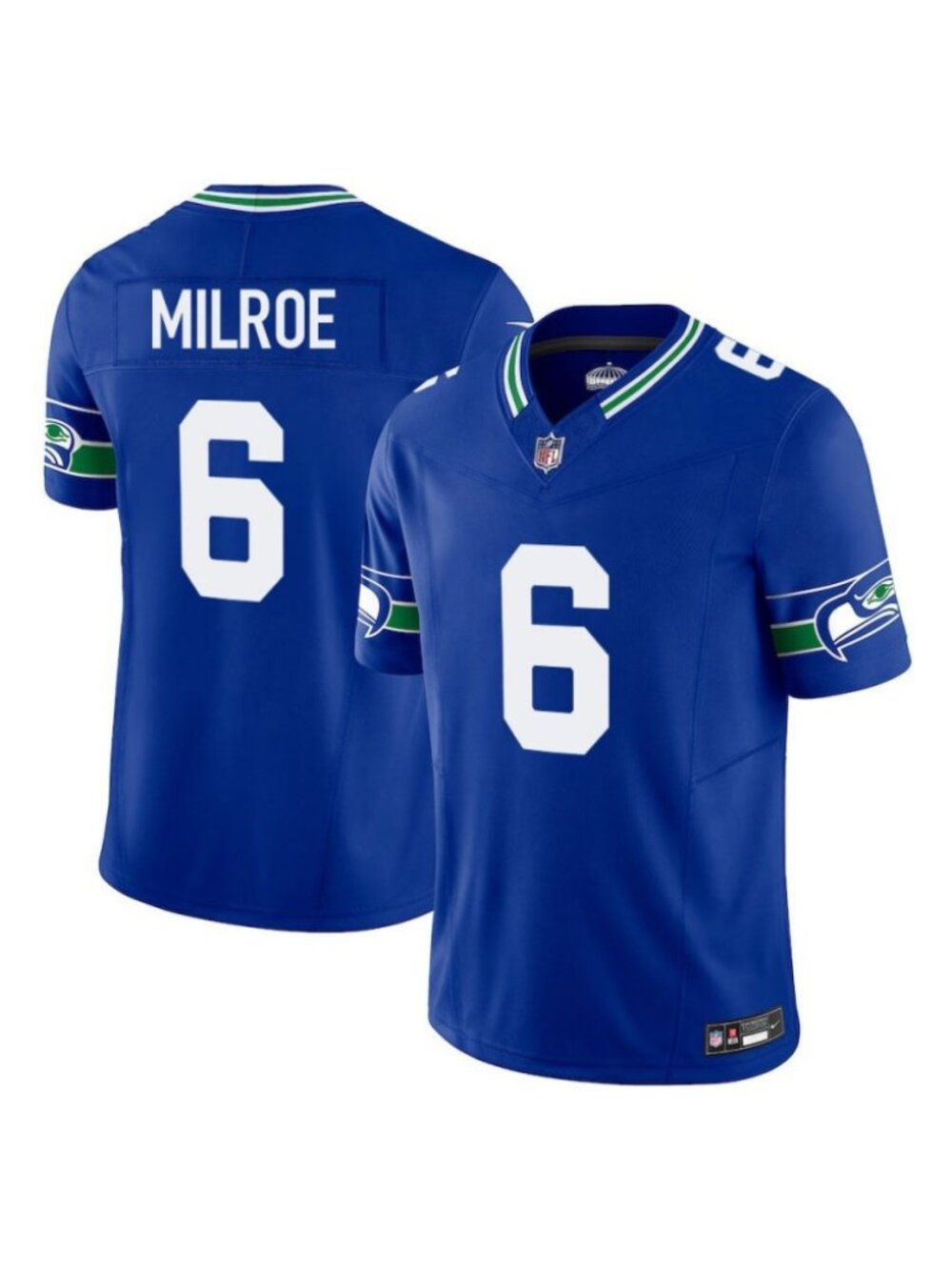 Adult Mens Jalen Milroe Royal Blue Vapor Stitched Jersey
